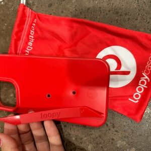 Loopy Case Red iPhone Case with Red Loopy Strap iPhone 16 pro max